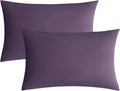 JELLYMONI Pillowcases King Set of 2 Cotton Envelope Pillow Covers Purple 20×36in Bed Pillow Cases 100% Washed Cotton Soft Breathable (Pillows are not Included)