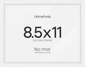 Homeforia 8.5 x 11 Diploma Frame White Wood, High End Oak 8.5x11 Certificate Frames, 11x8.5 Document Frames for Wall or Tabletop, 8.5 by 11 Award White Wooden Frame, Tempered Glass, Wall Kit, Set of 1