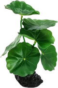 JGbaby Artificial Aquarium Plants,Fish Tank Decorations Betta Leaf Hammock 7in Realistic Silk & Plastic Plants, Hideout Decor for Betta. Goldfish,Reptiles,Small Tanks (Green Type-B)