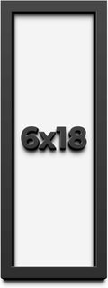 6x18 Shadow Box Frame Black | 1 Inch Deep Solid Wood Shadowbox Display Frame | UV Resistant Acrylic Plexiglass, Acid Free Backing, and Hanging Hardware | Dugan Picture Frame Style