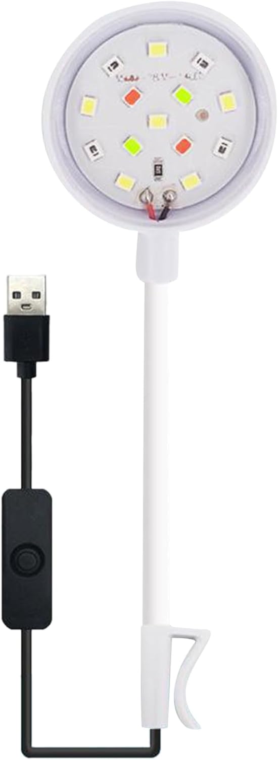 Lamps, Small Aquarium Fish Tank Led Light with USB Interface Clip On for Plant Aquarium