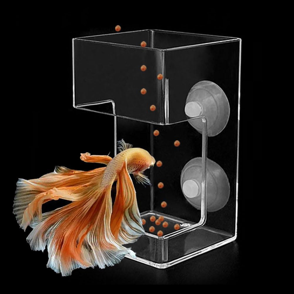 Fish Feeder Square-Shaped Automatic Fish Feeders Reduced Filter Clogging Tank Suitable for All Kinds of Food Tank Accessories
