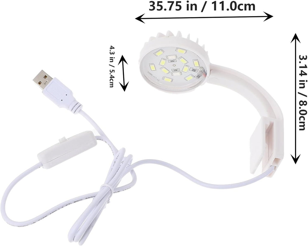 Gadpiparty USB Reef LED Aquarium Light Energy-Saving Mini Landscape Lighting for Nano Aquariums and Aquatic Plants White USB Aquarium Decor