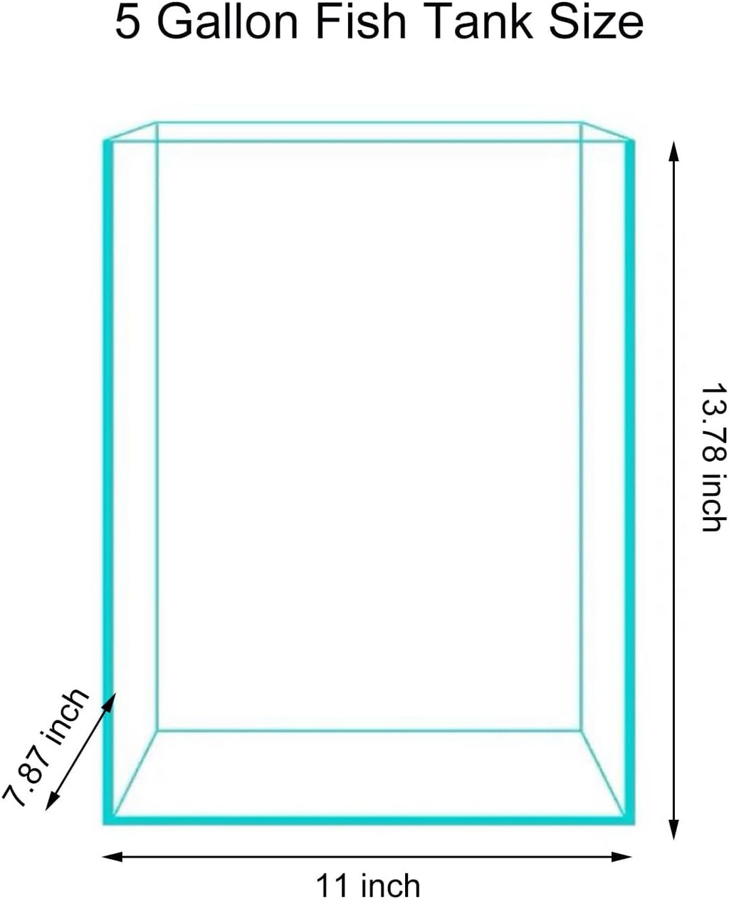 5 Gallon Glass Fish Tank, Easy to Maintain Small Aquarium for Betta/Snails/Shrimp and Aquatic Planting.