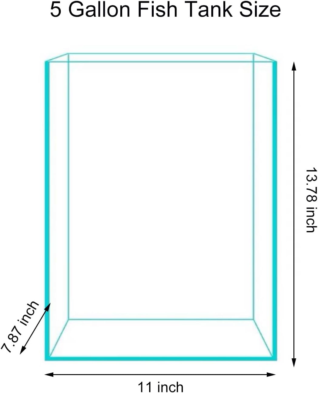 5 Gallon Glass Fish Tank, Easy to Maintain Small Aquarium for Betta/Snails/Shrimp and Aquatic Planting.