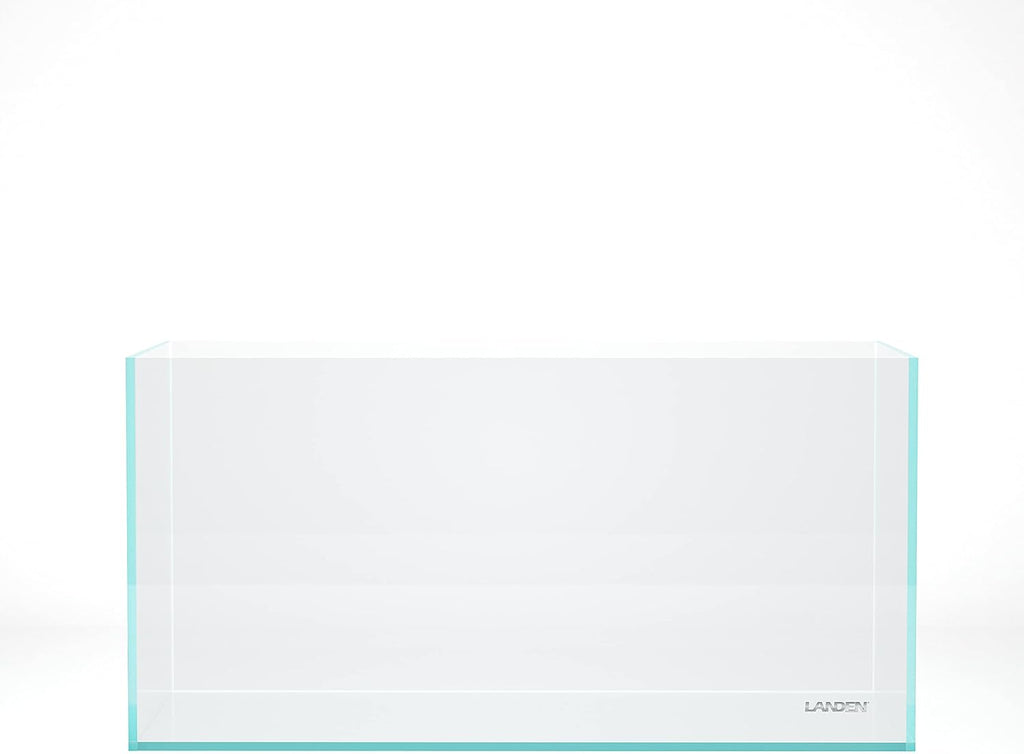 LANDEN 90P 44 Gallon Rimless Low Iron Aquarium Tank, W35.4 x D17.7 × H17.7in (90cm x 45cm x 45cm) 10mm Thickness with Black Nano Foam Leveling mat Included