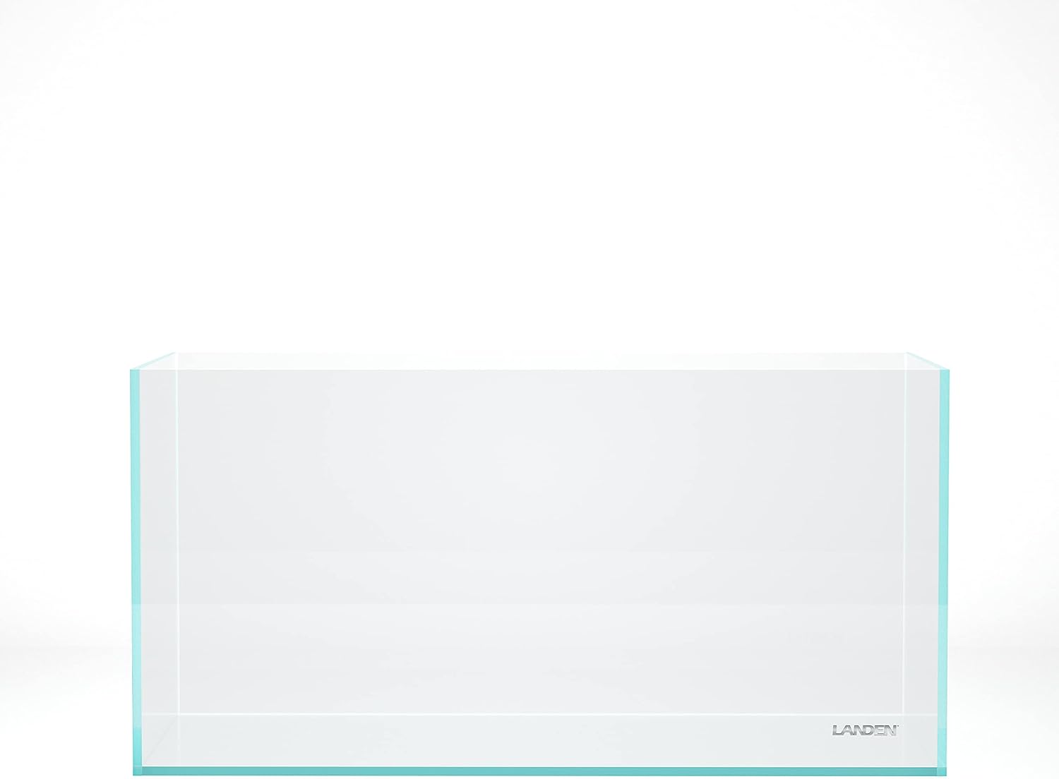 LANDEN 90P 44 Gallon Rimless Low Iron Aquarium Tank, W35.4 x D17.7 × H17.7in (90cm x 45cm x 45cm) 10mm Thickness with Black Nano Foam Leveling mat Included