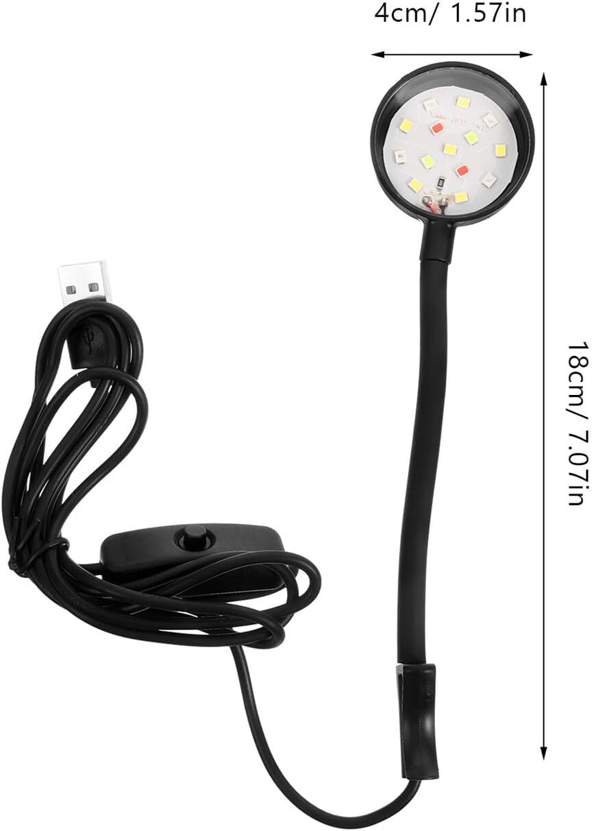 2PCS USB Aquarium Light for Small Fish Tanks LED Lamp with Adjustable Lighting Compact Style for Enhanced Aquatic Plant Growth and Vibrant Fish Tank Illumination
