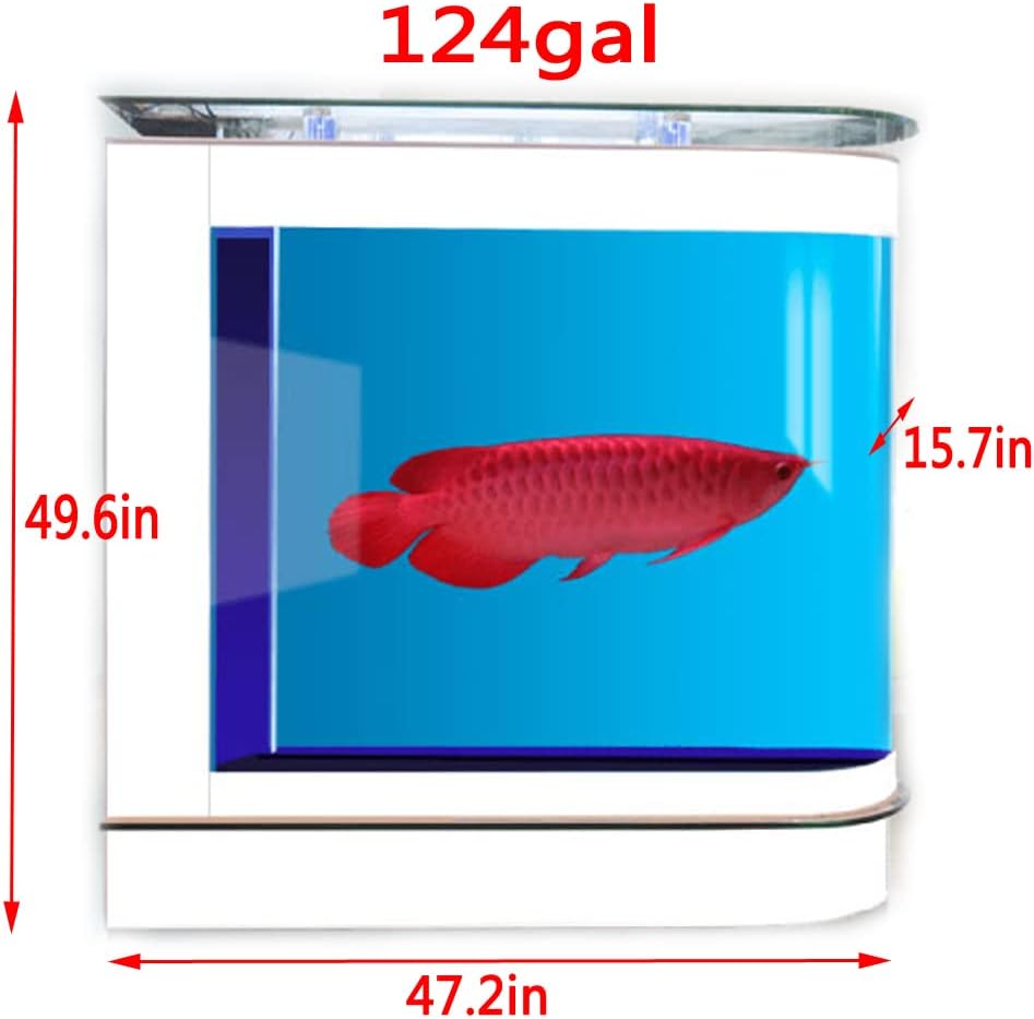 Aquarium Kit Upright Luxury Large Fish Tank 124Gal Large Glass Fishbowl Glsaa bar Table