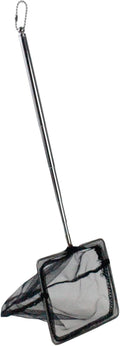 AQUANEAT Aquarium Net with Extendable Long Handle, Adjustable Wastes Skimming Cleaning Tools for Fish Tanks, 4 inch