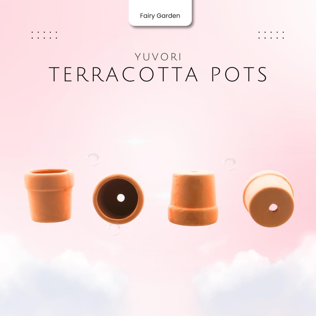 Mini Terracotta Pots – Small Clay Flower Pots for Succulents, Cactus, DIY Crafts, Fairy Garden, School Projects, Mini Planters, Set of 30 (Straight Cylinder, 1.2 Inch)