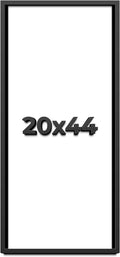 20x44 Shadow Box Frame Black | 1 Inch Deep Solid Wood Shadowbox Display Frame | UV Resistant Acrylic Plexiglass, Acid Free Backing, and Hanging Hardware | Dugan Picture Frame Style