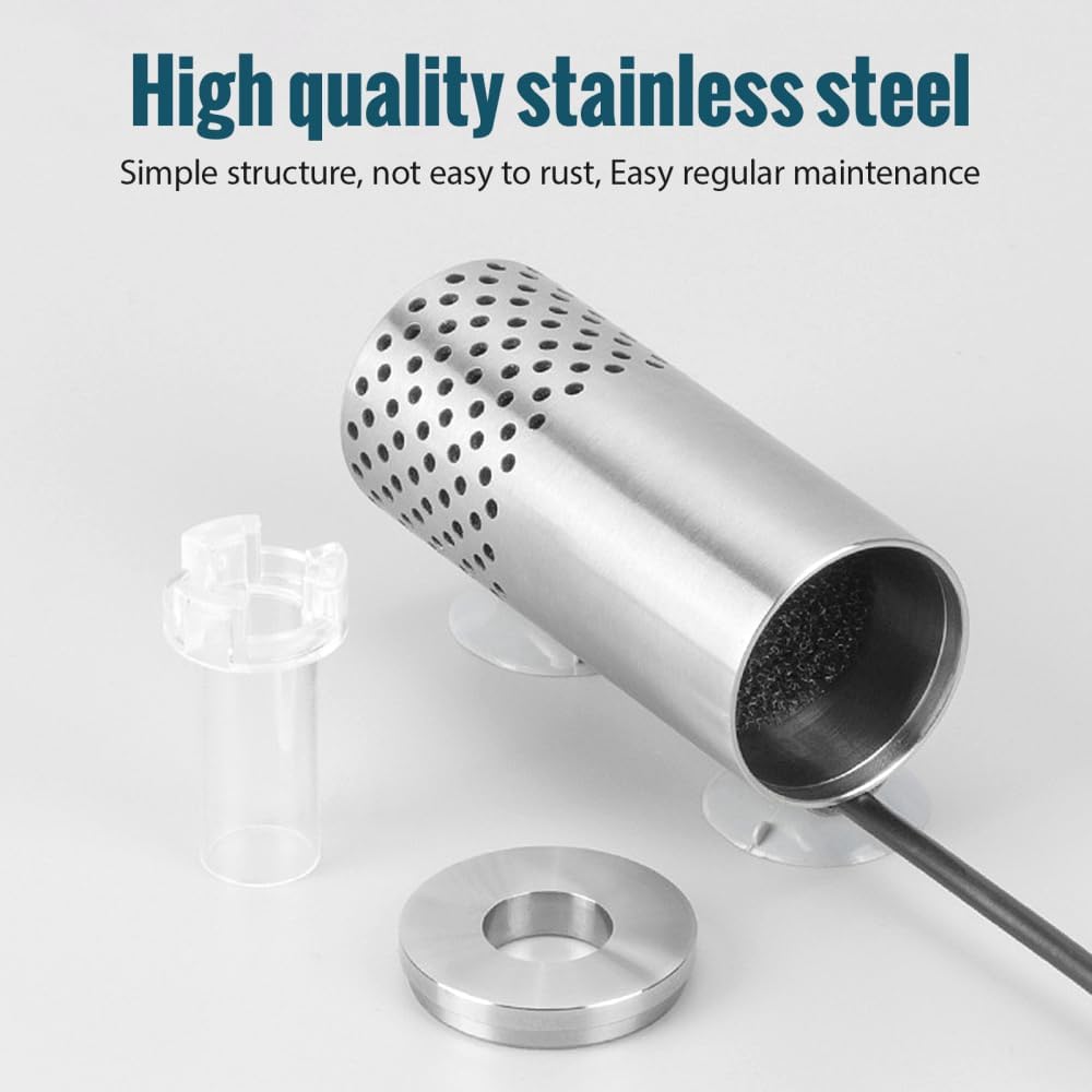 MiOYOOW Mini Aquarium Surface Skimmer, Suction Cup Auto Fish Tank Removal Tool Compact Internal Tank Strainer for Remove Film and Oil from Water
