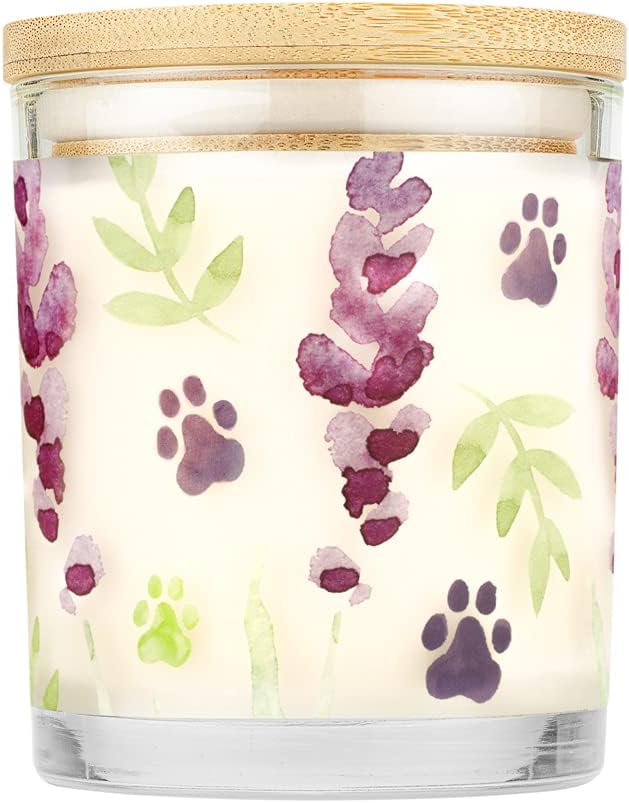 One Fur All Pet House Candle 2 Pack - Plant-Based/Soy - Clean Burning Scented, Long Lasting Pet Odor Candle for Home - Fresh Citrus, Lavender Green Tea