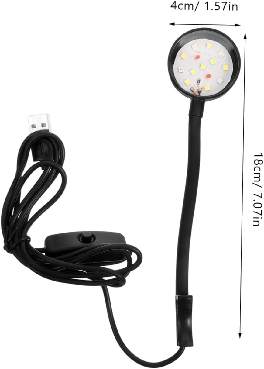 Happyyami 2PCS USB Aquarium Light for Small Fish Tanks Mini LED Lamp with Rotatable Design Bright Plant Growth and Fish Viewing Enhancement USB Powered for Desk and Home Use