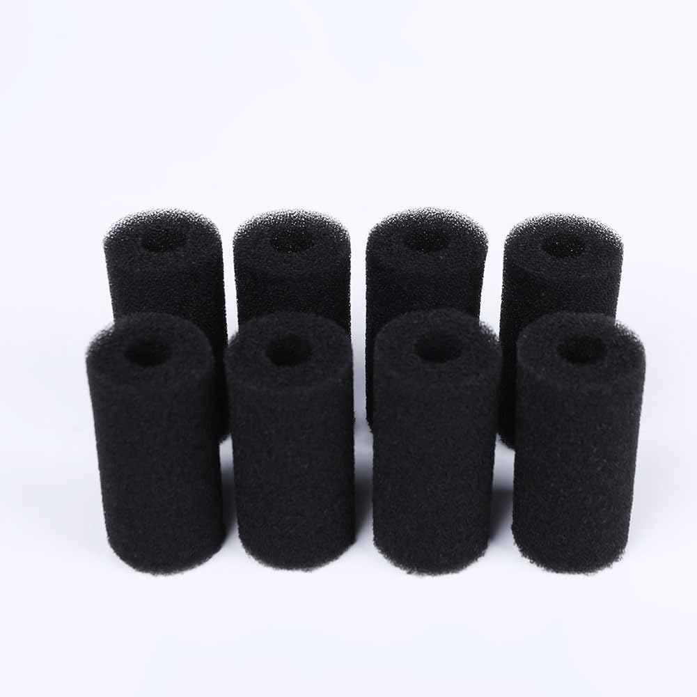 8 Pack Pre-Filter Sponge Aquarium Pre Filter Foam Rolls 0.6” Intake Replacement Sponges for Fish Tank Filter Accessories (1.6''Dx3.1''Hx0.6''Intake)