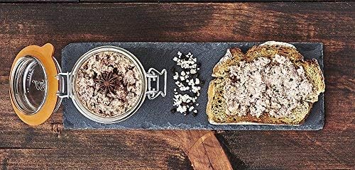 Le Parfait Super Terrine Jar | 7oz/Half Pint (Pack of 4) 200ml French Glass Jar, Airtight Rubber Seal & Glass Lid | Glass Jars for Kitchen Organization and Storage Containers for Essentials