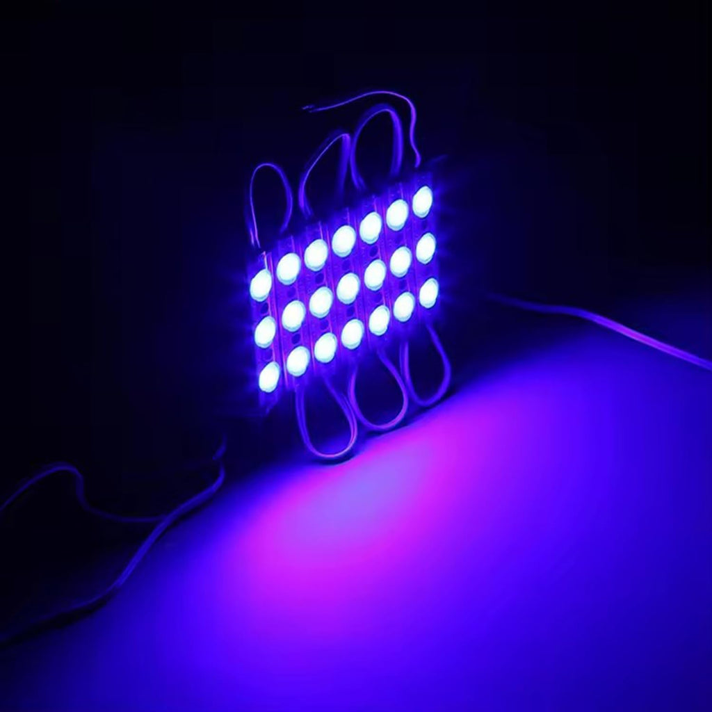 LED Module, 100PCS Blue Light for Signs, 12V DC 5630 SMD 3 LED Window Light, Waterproof for Letter Advertising Sign Decor (Blue, Power Supply NOT Included)