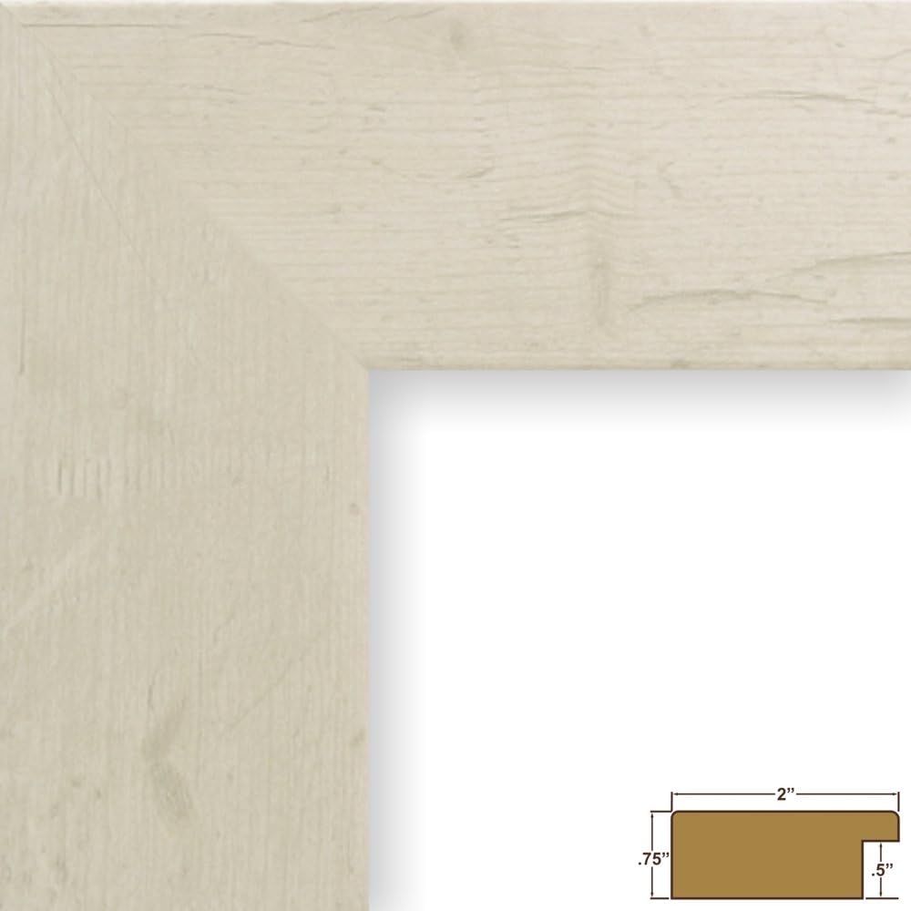 Craig Frames 74012 16 by 20-Inch Picture Frame, Smooth Wrap Finish, 2-Inch Wide, Off-White Rustic Pine