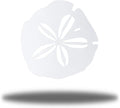 Riverside Designs Coastal Sand Dollar Ocean Beach Metal Art Steel Wall Decor (24", White)