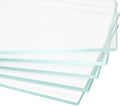 14" W x 44" L - Tempered Rectangle Glass Shelf Without Frame (5 Pieces Set) - 3/16" Thick -Pencil Polished