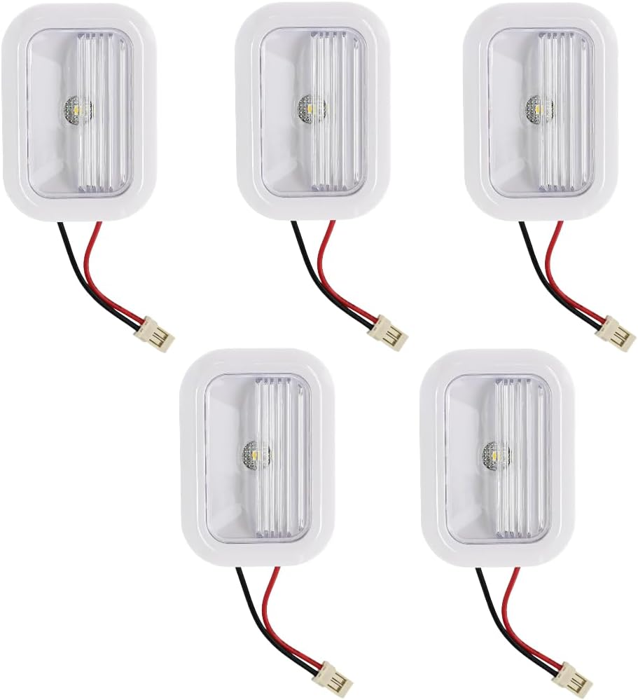 Refrigerator Parts W10695459 Refrigerator LED Light Module Assembly Compatible for Whirlpool Maytag,Refrigerator LED Light Board Replaces W10843353,W11126053, W10660728, W10279030, W11205083 (5PCS)