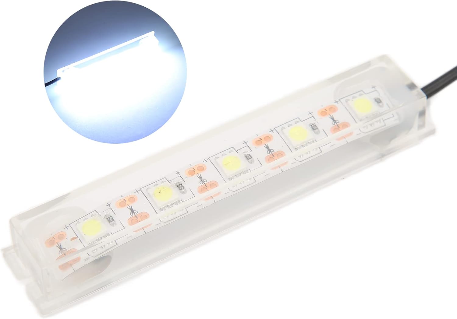 Pssopp Color Changing Dimmable LED Aquarium Light, Plastic Aquarium Light for Freshwater Plants, USB Powered Small Lamp for Fish and Desk Decoration