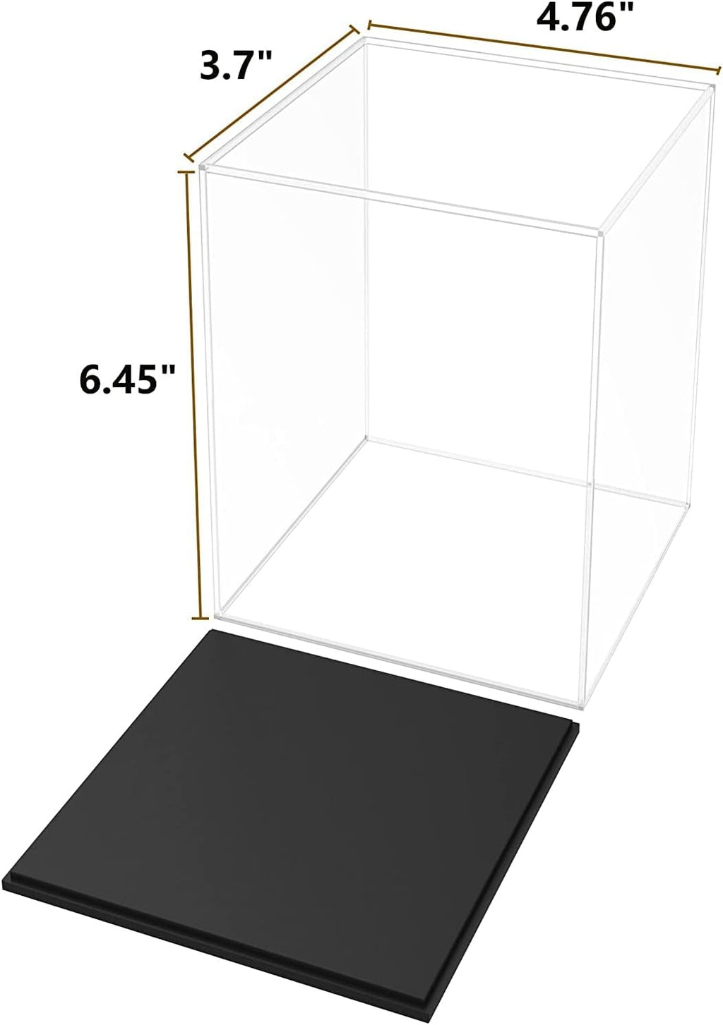 SVENJBB Acrylic Display Case, Acrylic Protector Compatible with Funko POP! 4 Inch Vinyl Figures, Full Assembly Clear Box for Collectibles and Figures, 5x3.93x6.7 Inch