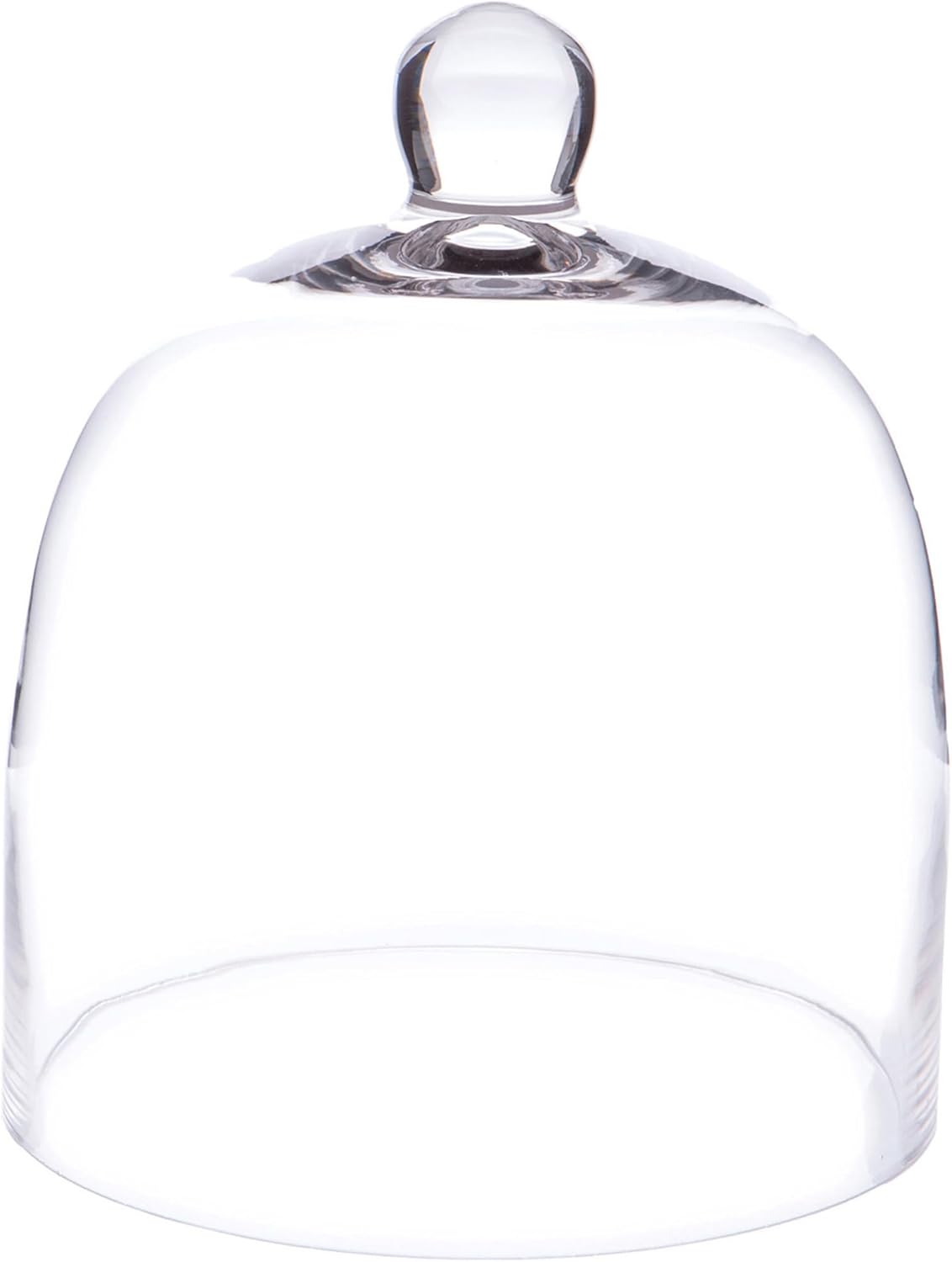 Plymor 7.875 inch x 9.5 inch Bell Jar Glass Display Dome Cloche (Interior Size 7.5" x 7.5")