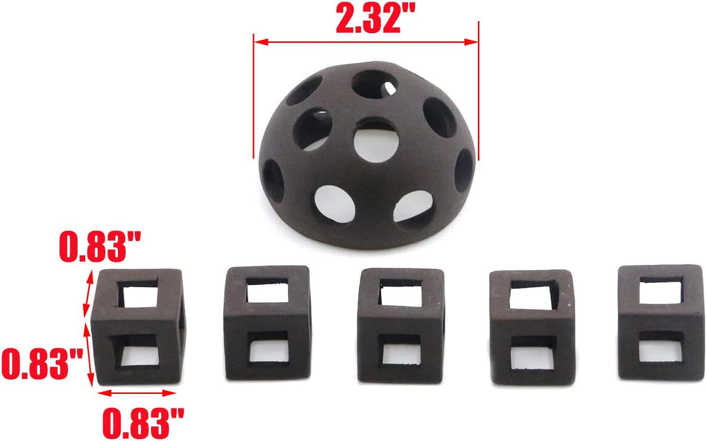 MY MIRONEY 8Pcs Ceramic Shelters Aquarium Ceramic Rock Cave Shelter Shrimp Betta Lizards Hideaway Breeding Cave Cubic Hideout Fish Tank Decor Ornament