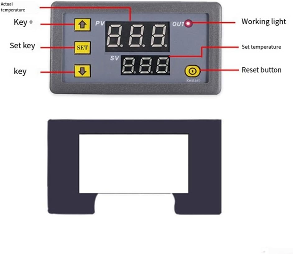 2PC W3230 Digital Temperature Controller with LCD Display 12V, Dual Mode Thermostat Switch for Cooling and Heating in Seafood Machines and HVAC Systems