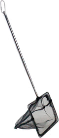 AQUANEAT Aquarium Net with Extendable Long Handle, Adjustable Wastes Skimming Cleaning Tools for Fish Tanks, 5 inch