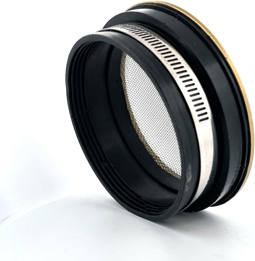 4" Turbo Inlet Screen – High Flow Stainless Mesh Filter – Cone Filter Replacement for Tight Bays & Race Builds – Street Version (4 inch, Gold)