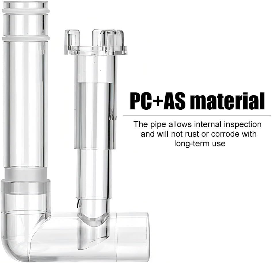 MiOYOOW Aquarium Surface Skimmer, Hanging Aquarium Oil Film Remover, Fish Tank Pipe Inflow/Outflow Filter Accessory for Aquarium Fish Plant Tank