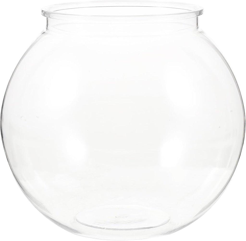 Plastic Fish Bowl : Round Fish Tank Transparent Desktop Aquarium for Home Office Decor, 7.07X7.07X6.29in