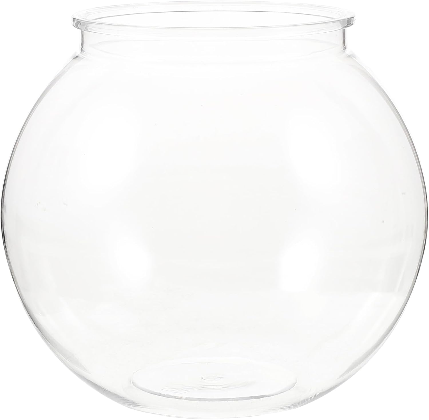Plastic Fish Bowl : Round Fish Tank Transparent Desktop Aquarium for Home Office Decor, 7.07X7.07X6.29in