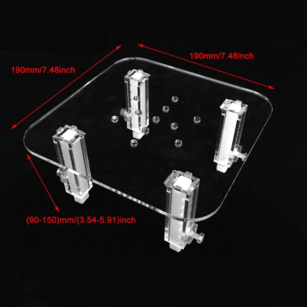 Hapivida Protein Skimmer Stand, Transparent Protein Separator Bracket Adjustable Height Acrylic Protein Skimmer Bracket Protein Separator Heightening Accessories for Aquarium Fish Tank