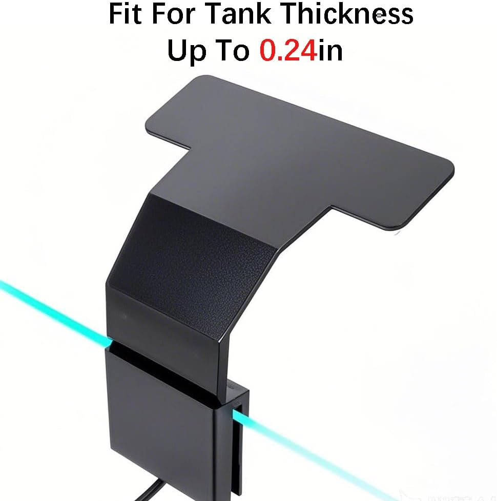 Mini Clip On Fish Tank Light 7W Small Aquarium Light for 1 to 5 Gallon Nano Tanks USB Moving Lamp with White Red Blue Green LED (Adapter NOT Included)