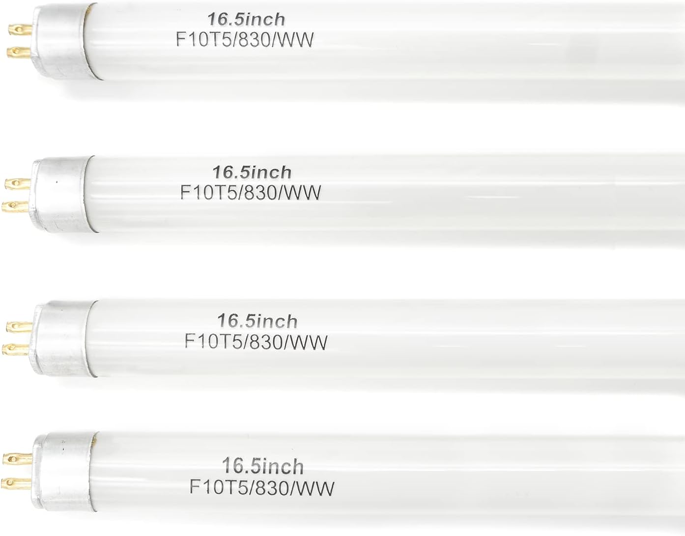 16 Inches F10T5 Replacement Bulb Compatible Jasco T5 10 Watt Warm White 3000K F10T5/830 Fluorescent Tube for Counter and Cabinet Fixture 4 Count