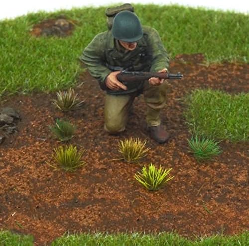 208 Pcs Static Grass Model Grass Tufts Railway Artificial Grass Miniature Grass Tuft Terrain Kit for DIY Model Railway Fairy Garden Diorama Scenery (Set B)