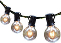Outdoor String Lights 50ft Patio Lights with 55 G40 Bulbs (5 Spare), Connectable Globe String Lights for Party Tents Patio Gazebo Porch Deck Bistro Backyard Balcony Pergola Decor, Black Wire
