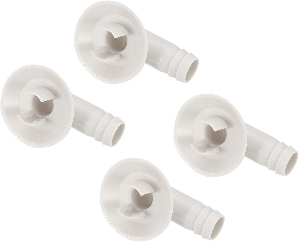 uxcell 4Pcs Air Conditioner Drain Hose Connector Elbow Fitting with Rubber Ring for Mini-Split Units and Window AC Unit 18mm, White