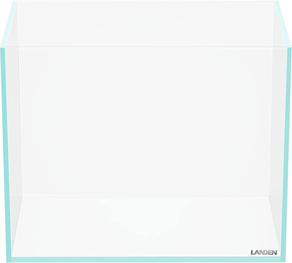 LANDEN 30N 3.2 Gallon Nano Rimless Low Iron Aquarium Tank, W11.8×D7.5×H9.4 in(30x19x24cm) 5mm Thickness with Nano Foam Leveling Mat Included