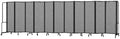 Pemberly Row Room Divider 6' Height 11 Sections Gray Panels Black Frame