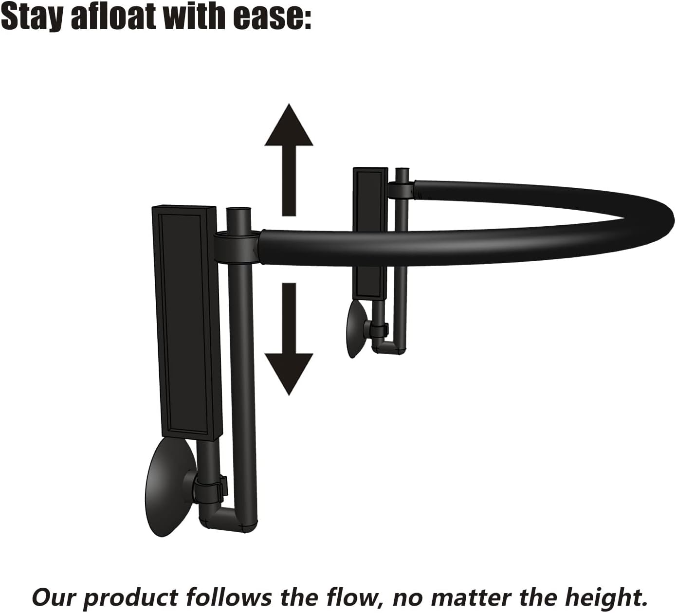 Aquarium Floating Plant Corral, Intercepting Floating Plants from Filters and Heaters, Adjustable Height with Water Level, Can Be Used to Framed and Frameless Aquariums. (Style 1)