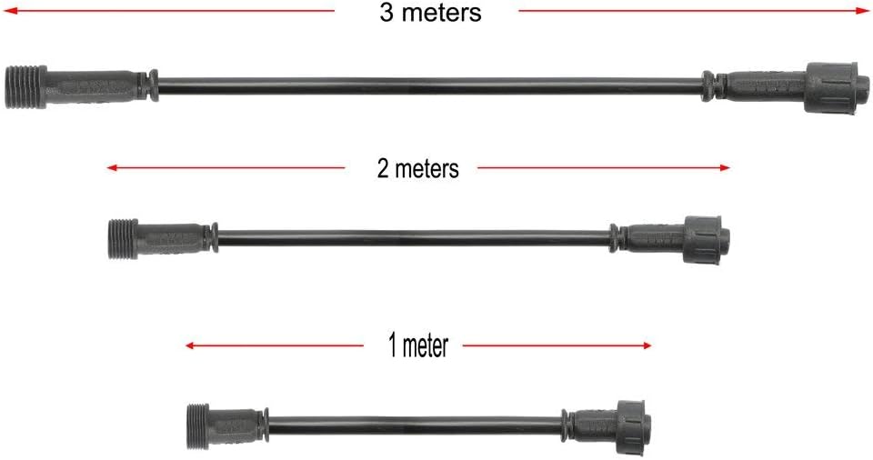 FVTLED 3m 9.84ft 2Pin Extension Cable Wire with Male and Female Connectors at Both Ends only Single Color LED Deck Light
