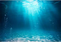 Renaiss 10x7ft Underwater World Backdrop Deep Blue Water Sun Ray Bubbles Background Undersea Sunlight Seascape Ocean Diving Mermaid Summer Party Banner Fish Tank Aquarium Decors Photo Booth Props