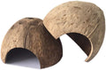 PINVNBY 2 PCS Natural Coconut Reptile Hideouts Lizard Coco Hut Hermit Crab Hut Aquarium Fish Hide Cave Spider Snail Climber Toys