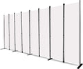 MAYOLIAH 8-Panel White Room Divider 6ft Tall Folding Privacy Screen Portable Office Partition Indoor Wall Separator 160" W X 72" H