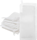 Segarty Media Bags for Aquarium Filter, 10 Pack 0.15mm Extra Fine Mesh 7.7 x 3 Reusable White Nylon Net Bags with Plastic Zipper for Charcoal, Bio Balls, Ceramic Rings, Activated Carbon, Fish Tank